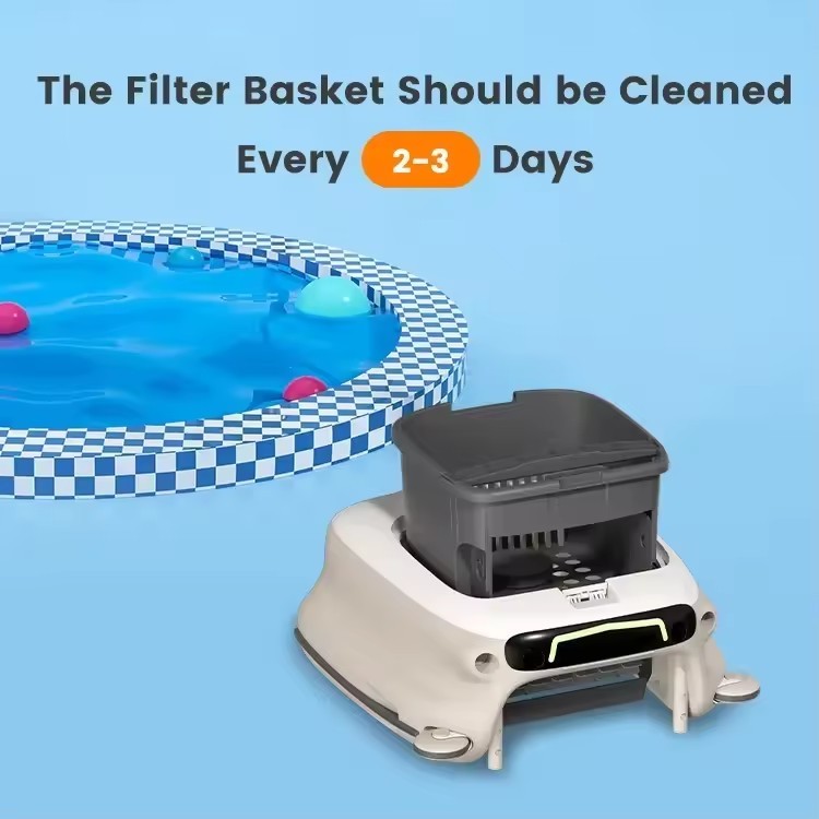 Pool Surface Skimmer Robot Automatic Pool Cleaner 2000sq.ft IPX7 Cordless Remote