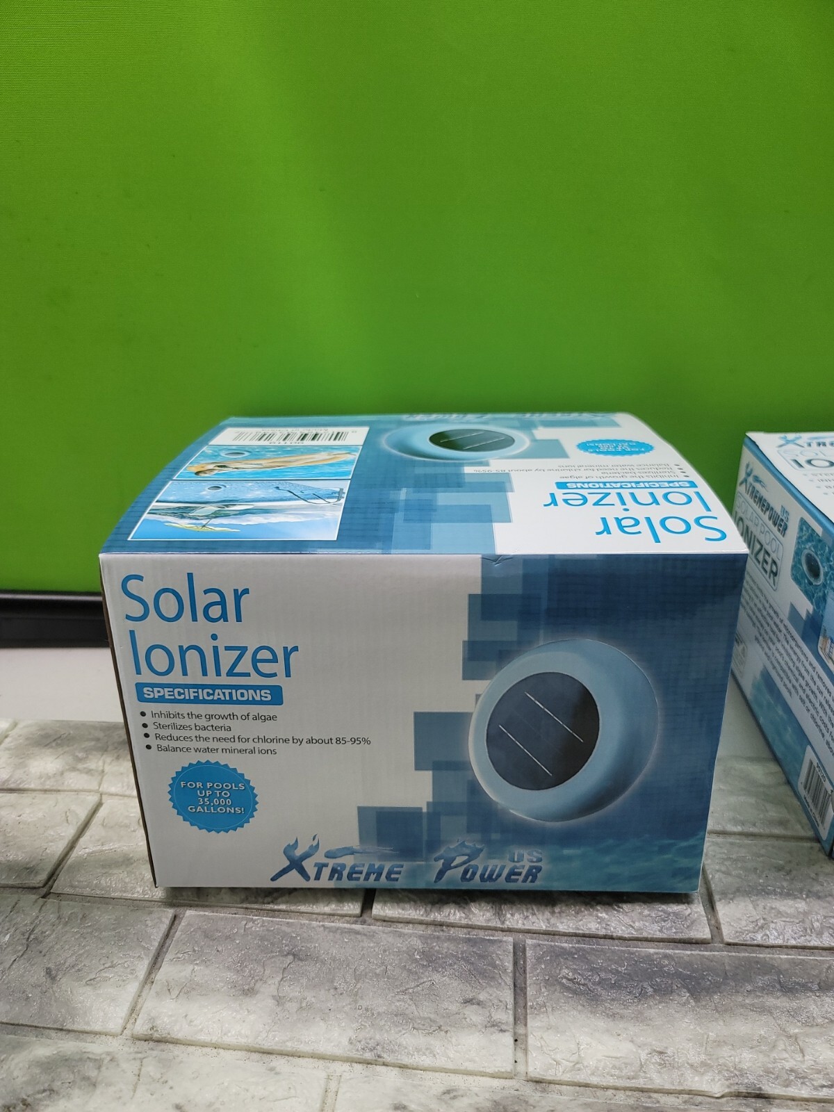 New US Pool Ionizer Solar Powered Kills Algae Reduce Chlorine NO MORE GREEN $180