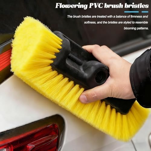 Yellow Twist-On Car Wash Brush Head with Soft Bristle – 12&Prime; Car Wash Head