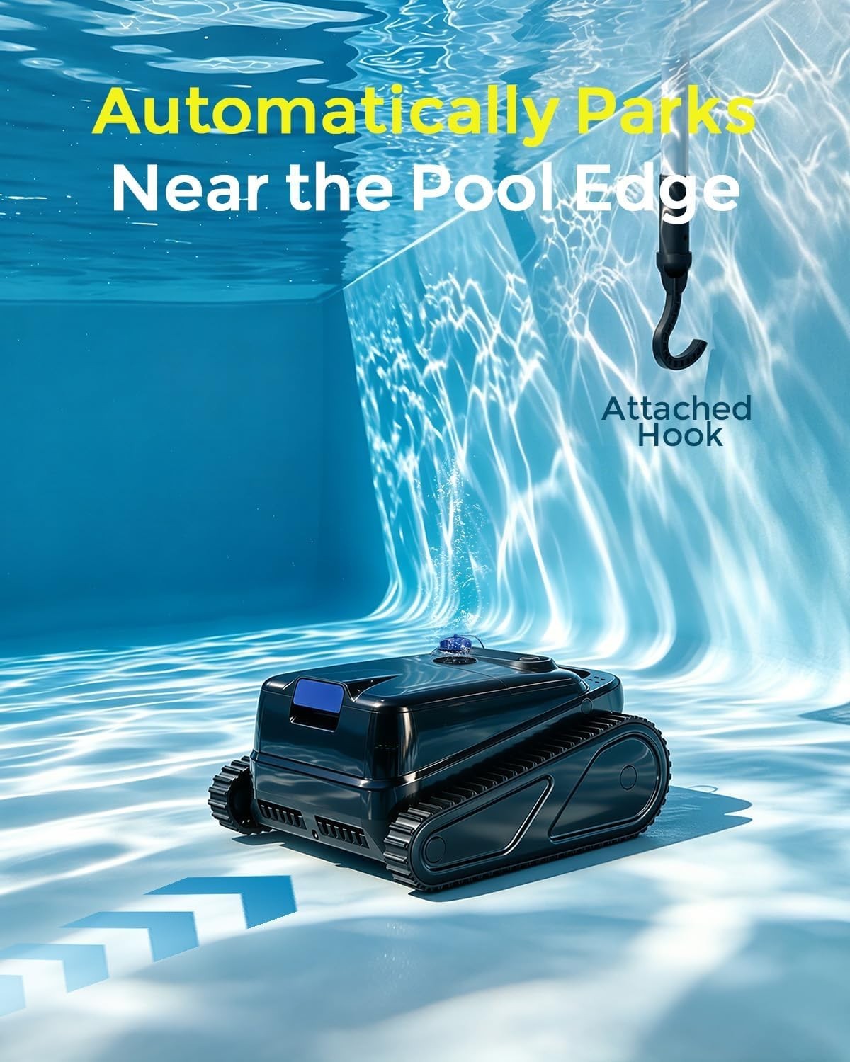 2026 Upgrade OUCAXIA Robotic Pool Vacuum, 4L Large Capacity Pool Vacuum for Ingr