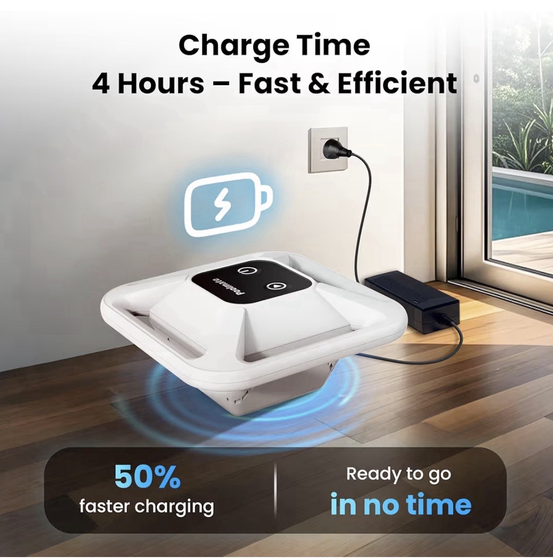 Poolmate Hydro 4 Robotic Pool Cleaner w/ Floating Battery, App Control