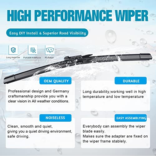 OEM Windshield Wiper Blades Replacement for Audi Q7 2006 2007 2008 2009 2010
