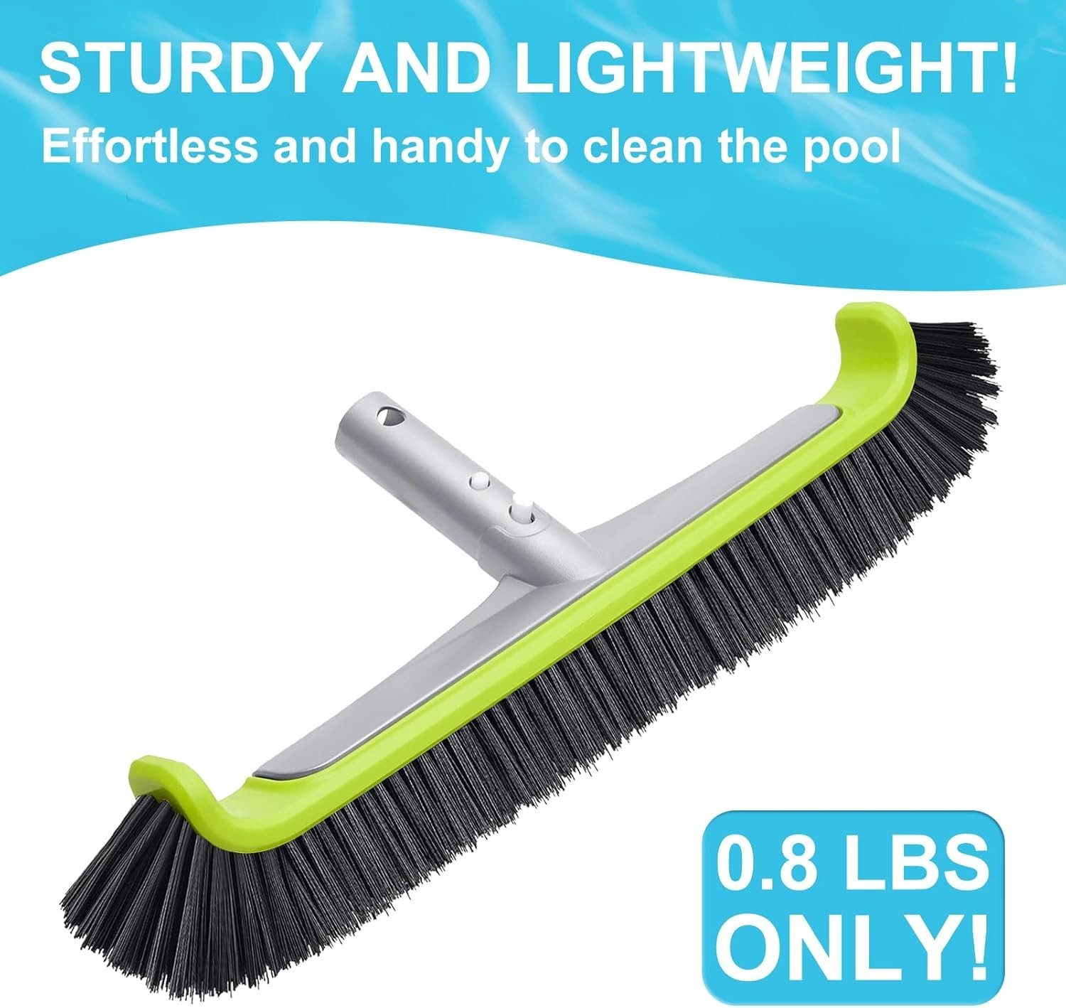 Curved Edge Pool Scrub Brush – Extra Wide 17.5&Prime; for Efficient Cleaning