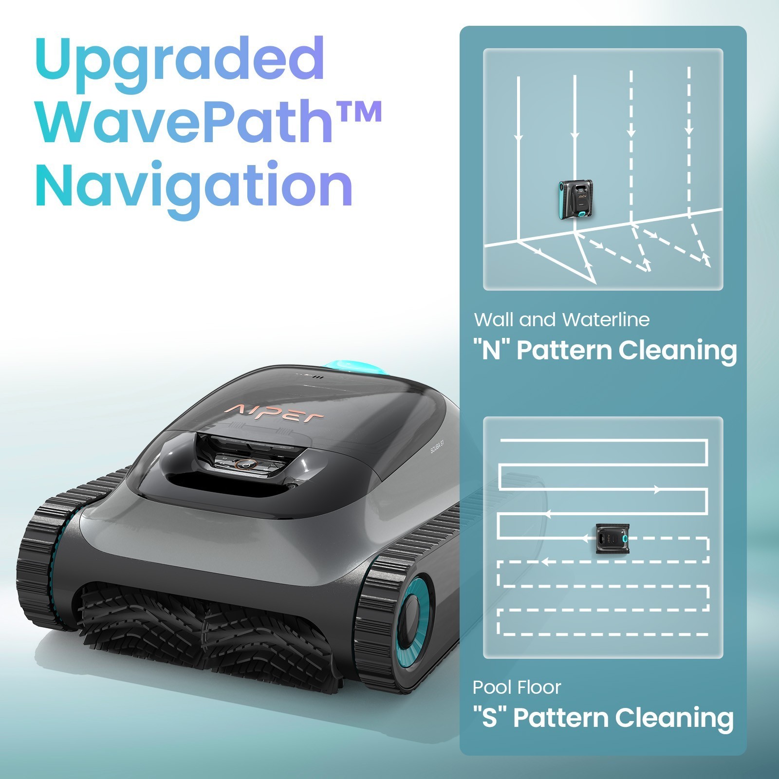 Aiper Scuba S1 Cordless Robotic Pool Vacuum Wall Climbing for In-Ground Pools