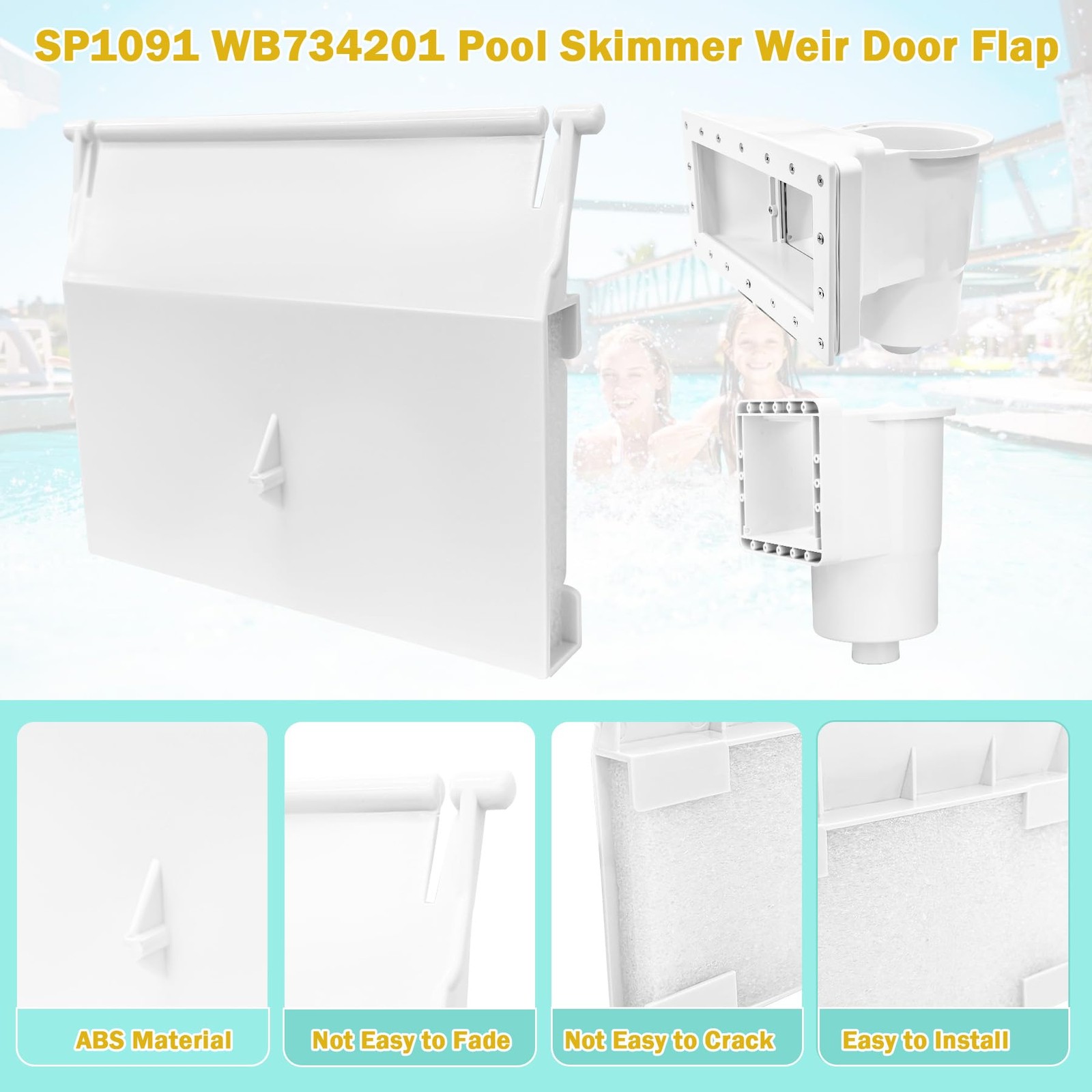 Pool Skimmer Weir Door Flap Replacement for Hayward Standard & Wide Mouth Pools