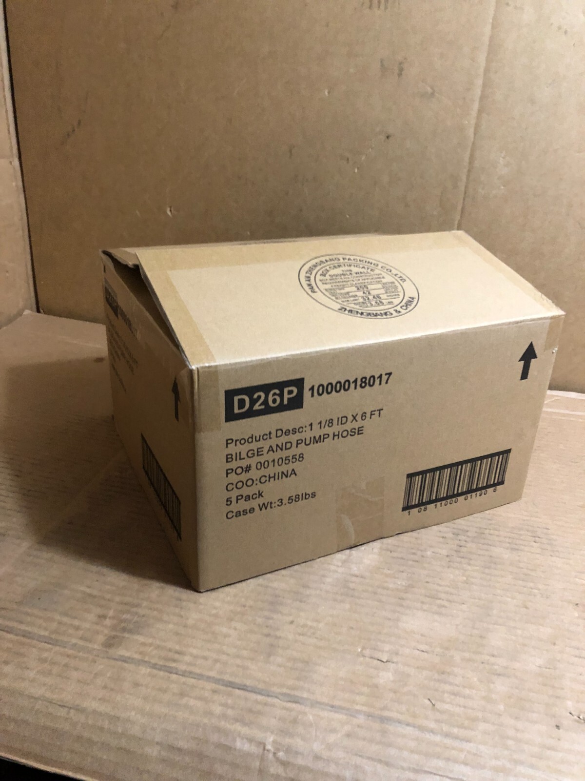 1-1/8 In. I.D. X 6 Ft. Polyethylene Bilge and Pump Hose BOX OF 5x