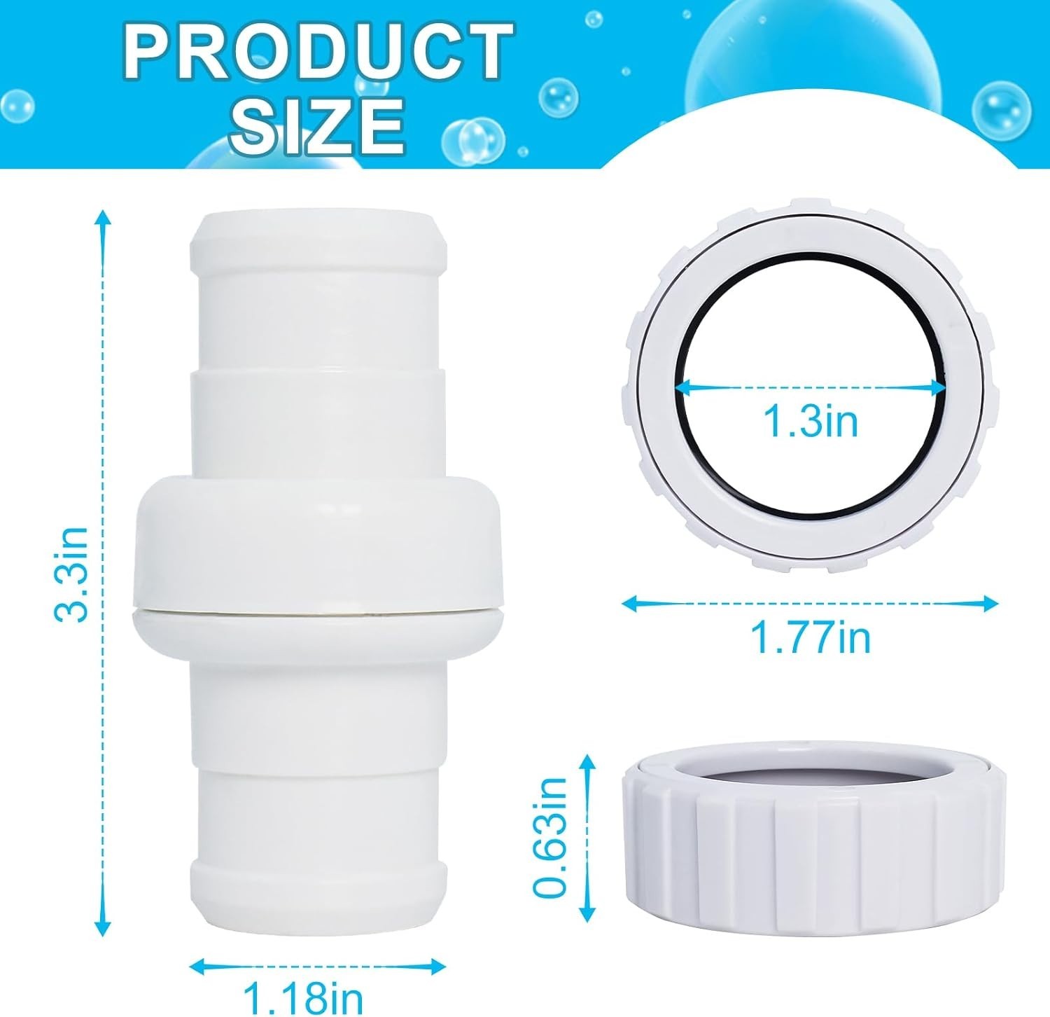Replacement Hose Swivel and Nut Set for Polaris 360 Pool Cleaner Maintenance