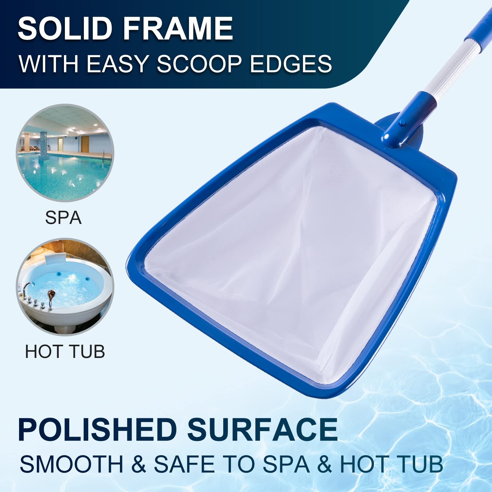 Hot Tub Skimmer Net Handheld, Professional Pool, Spa, Pound Skimmer Net with …