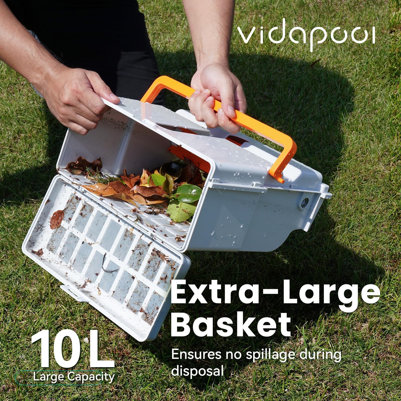 Vidapool Solar Pool Skimmer Robot, Automatic Pool Surface Skimmer Cleaner, Du…