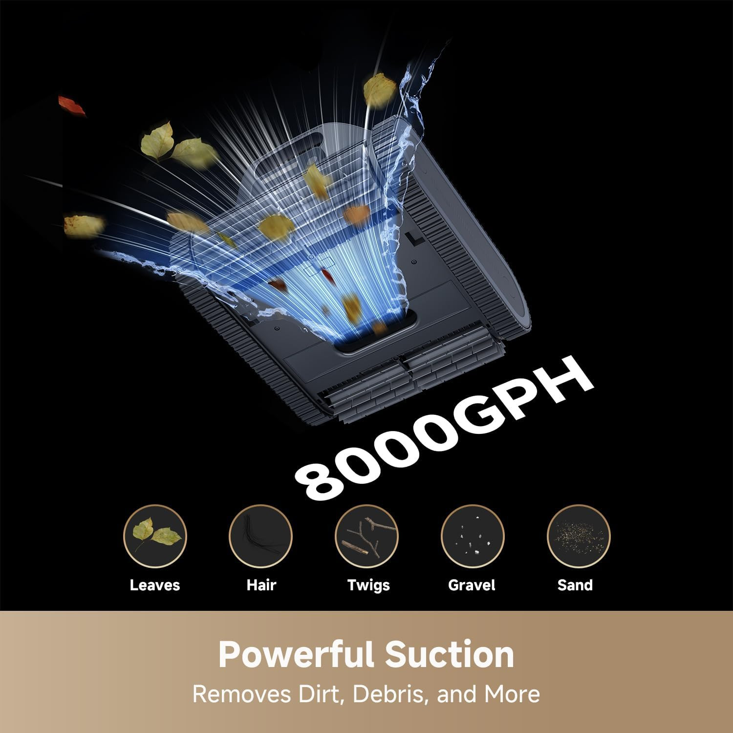 Z1 Pro Cordless Robotic Pool Cleaner with Remote Control & 8000 GPH Suction