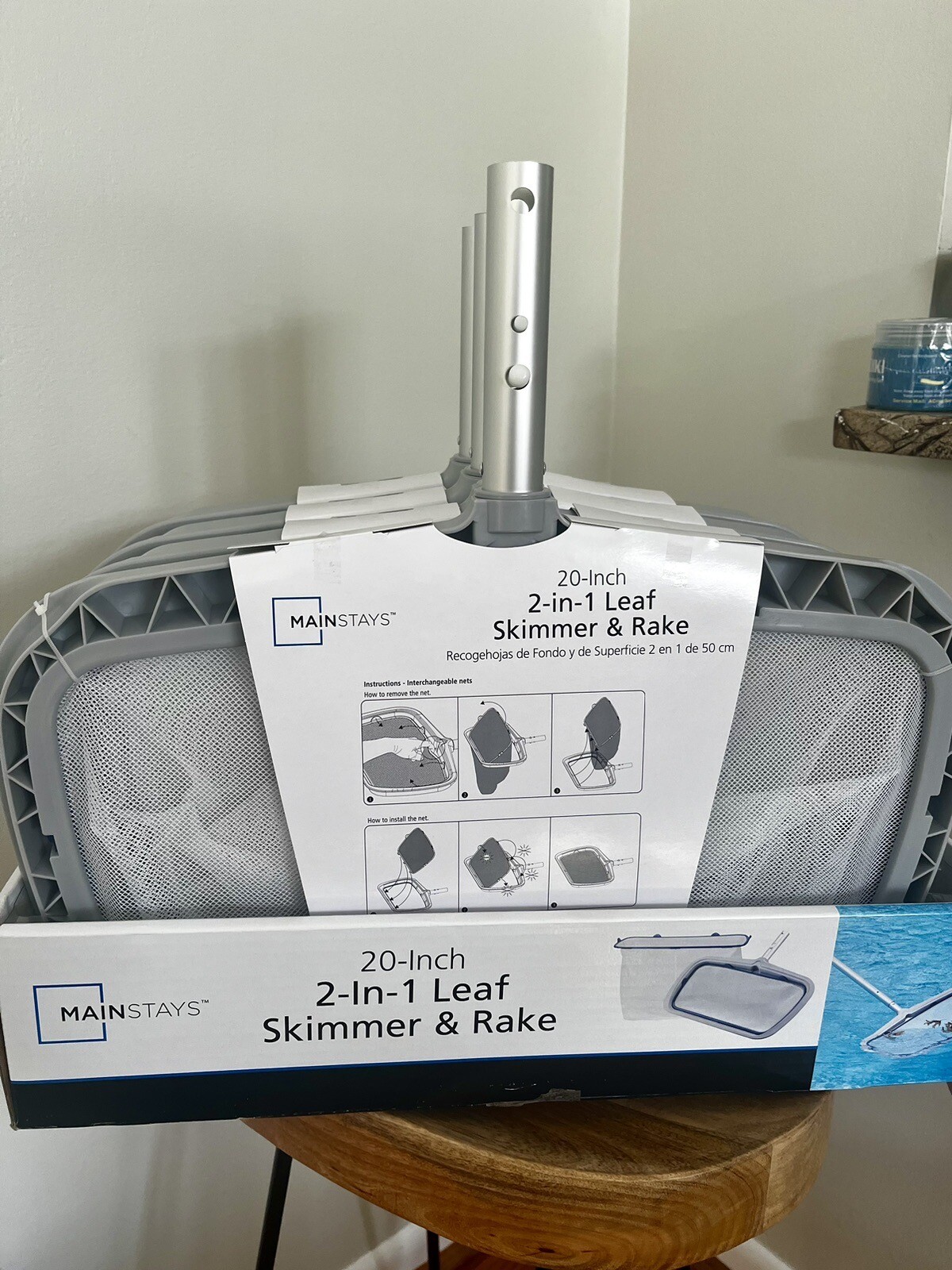 Mainstays 20 Inch 2-in1 Leaf Skimmer And Take