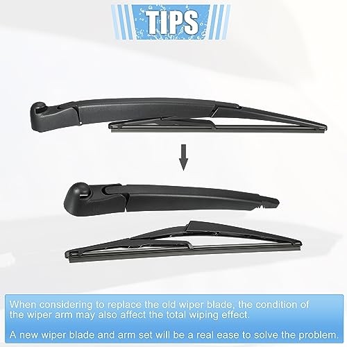 Rear Windshield Wiper Blade Arm Replacement Set OEM Quality Fit for Honda