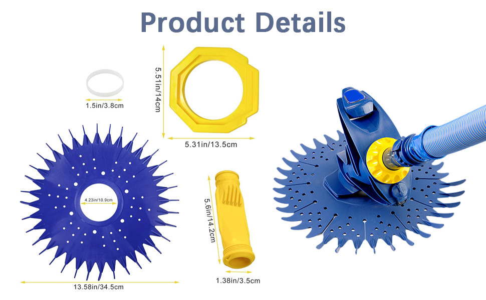 G3 Pool Cleaner Parts Set: Finned Seal, Diaphragm, Retaining Ring, Foot Pad