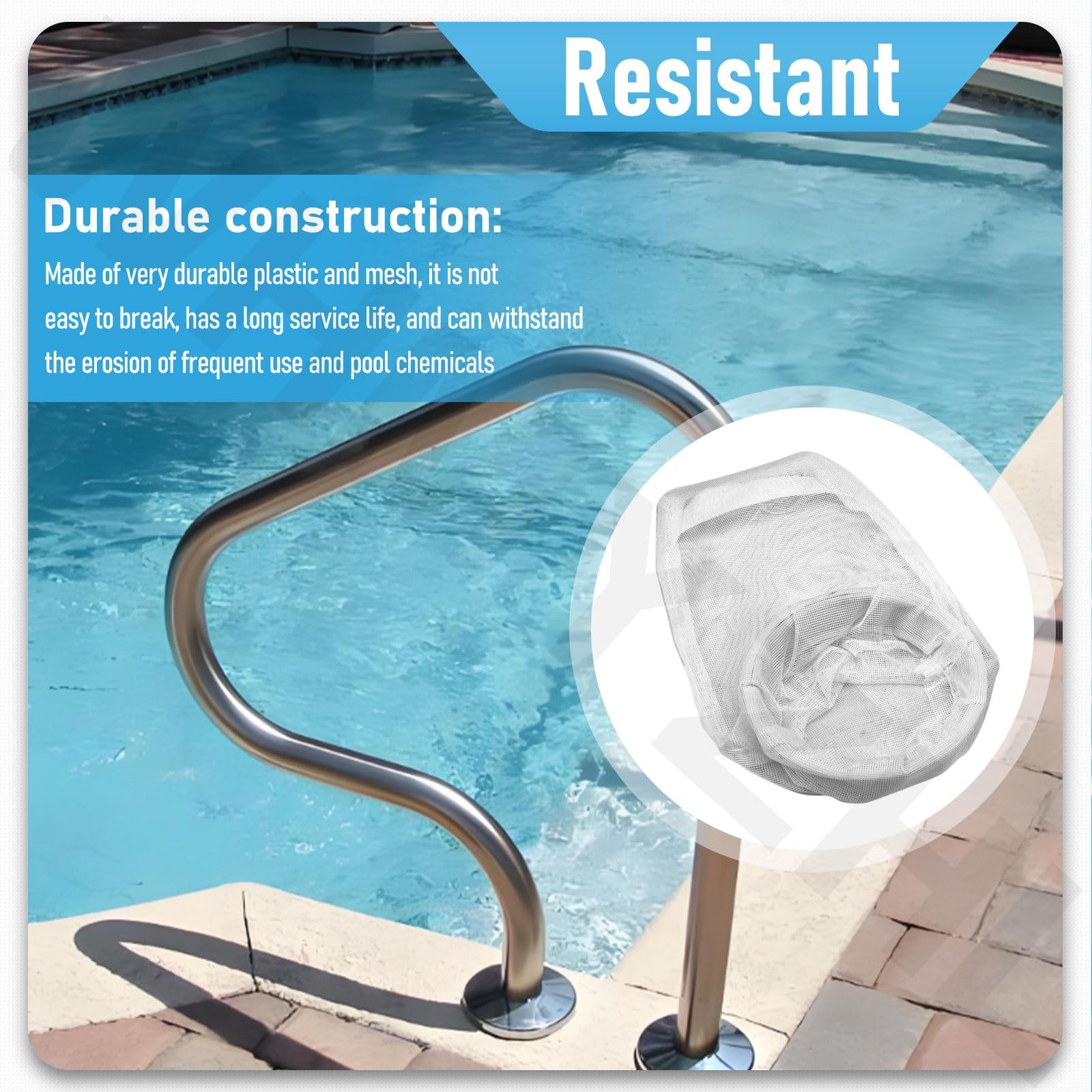 AXW538 Pool Cleaner Pool Leaf Canister Permanent Bag for Hayward Pool Leaf Ca…