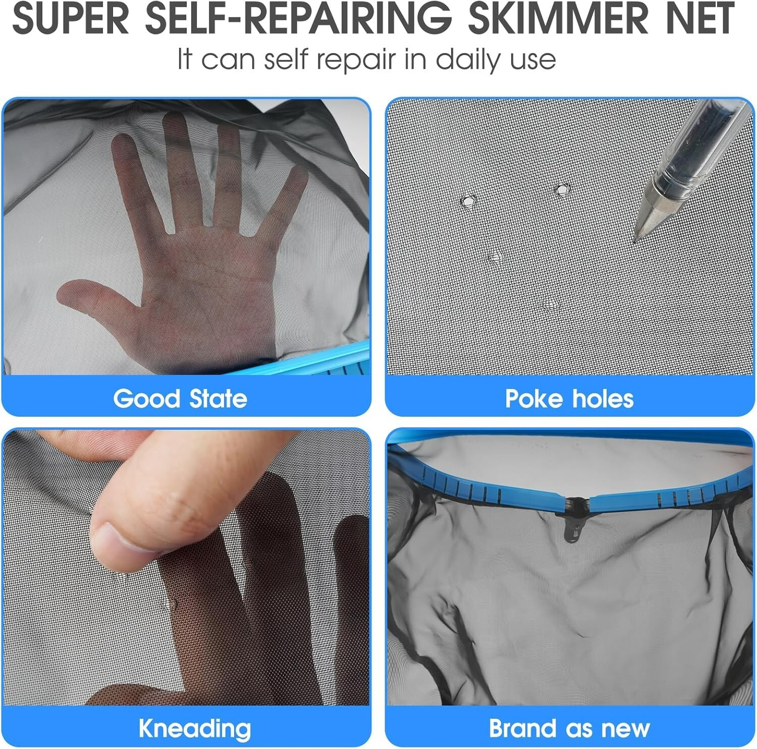 Pool Cleaning Kit 17.5 » Pool Net & 12.5 » Pool Brush Above Ground Pool Skimmer