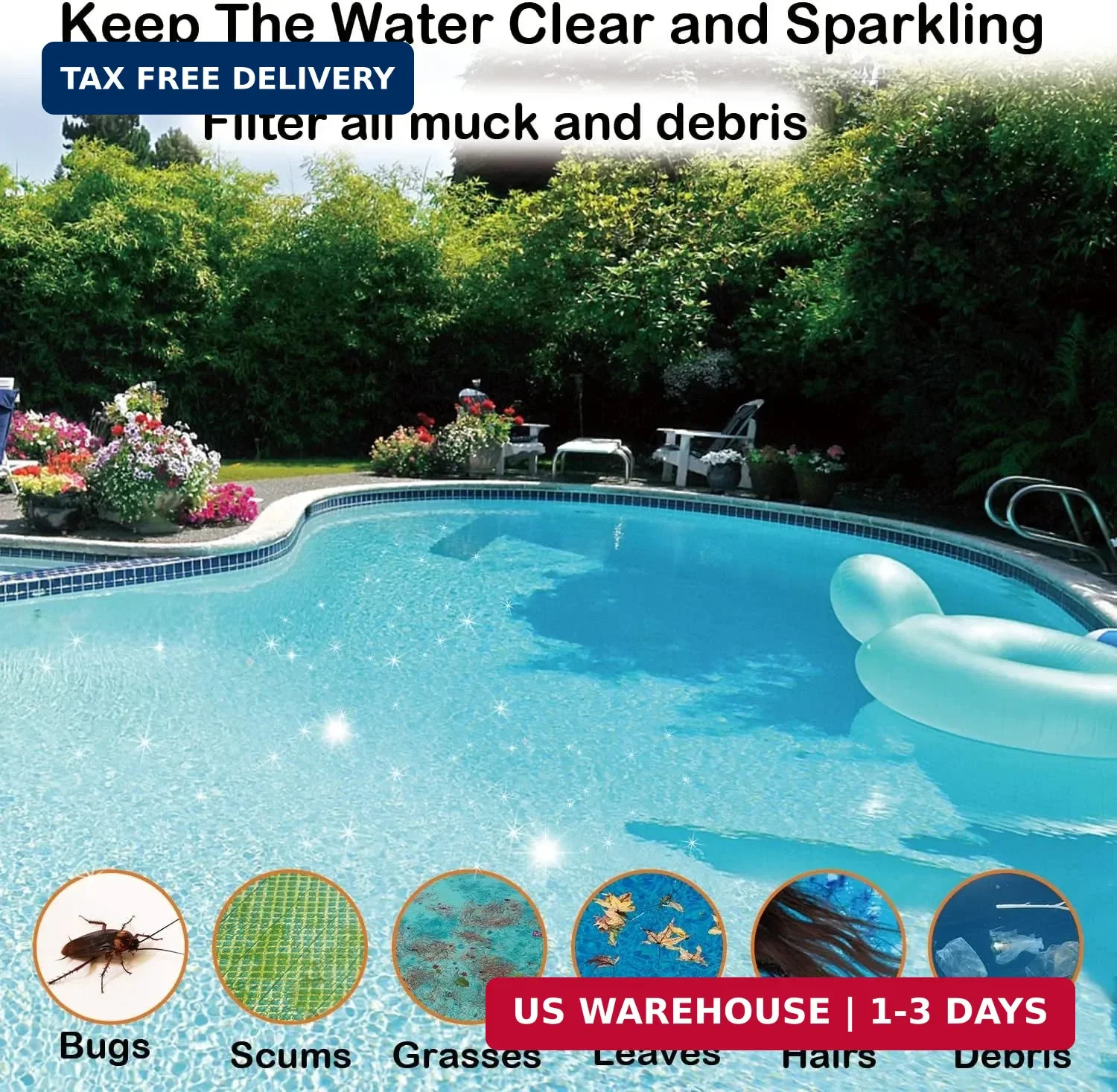 100 Pack Pool Skimmer Socks, Reusable Pool Socks for Skimmer Basket, Skimmer