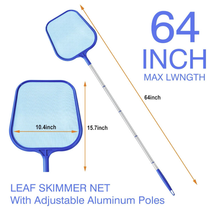 Heavy Duty Pool Skimmer Leaf Rake Net Cleaning Swimming Pool Fine Mesh Netting