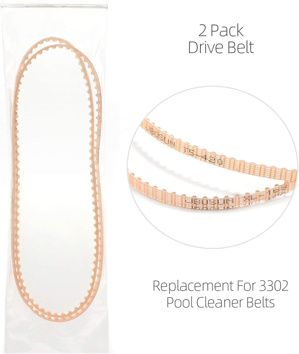 Pool Cleaner Drive Belts Replacement for Aquabot Parts 3302 A3302PK Belts (4)