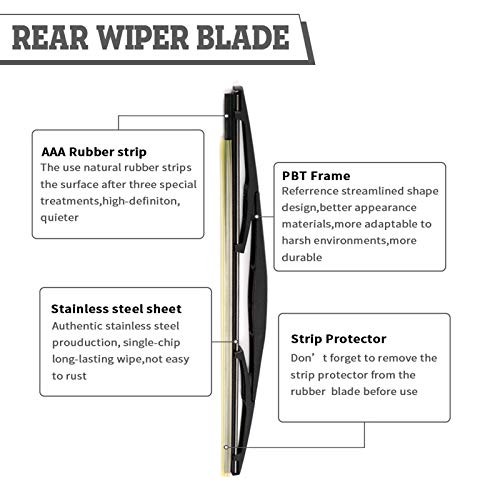 Rear Wiper Arm & Blade Kit,Exact-Fit Replacement for Acura RDX 2007-2012,TSX