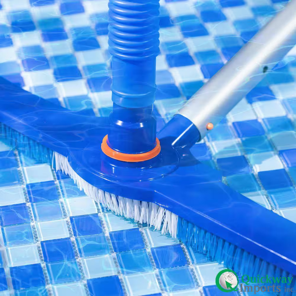 20&Prime; Vacuum Head Swivel Hose Connection Durable Nylon Bristles Heavy-Duty Brush f