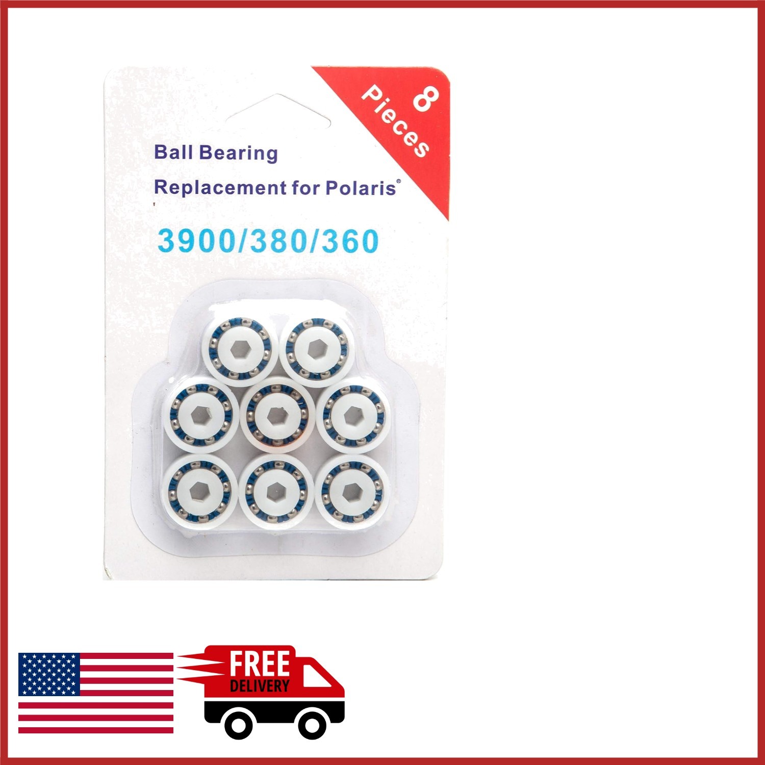 Compatible Ball Bearings for Polaris 360 380 3900 Sport Pool Cleaners 8 Count