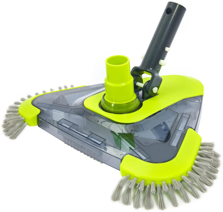 Cabezal Aspirador Piscina con Cepillos Laterales y Adaptador Giratorio, Nuevo