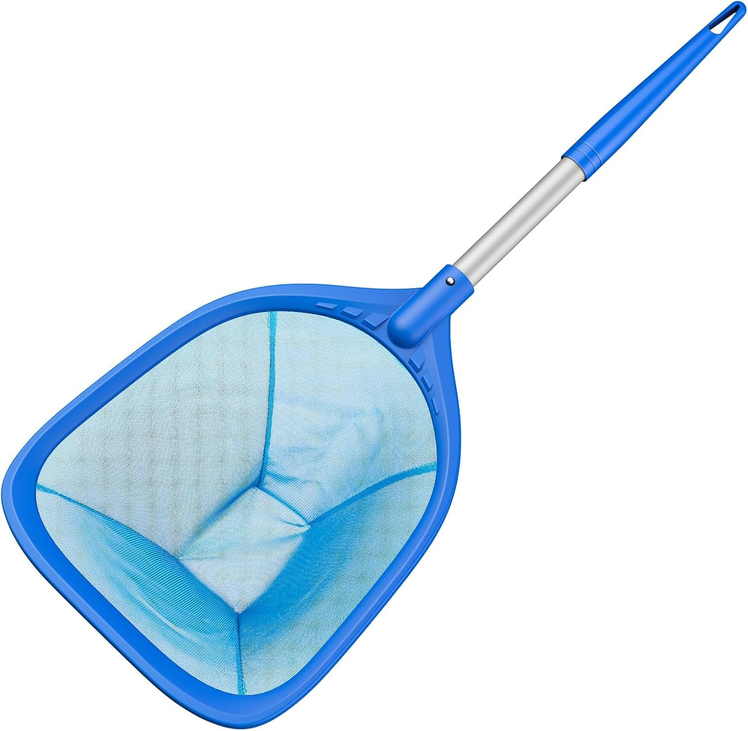 SWIMMING POOL SKIMMER NET Leaf Rake Cleaner Fine Mesh Deep Bag Spa Cleaning Tool