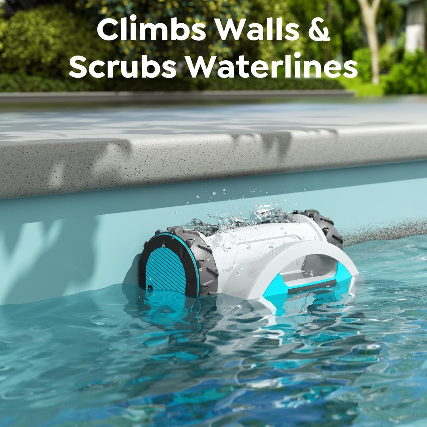 Pleco Pro Cordless Robotic Pool Cleaner, Smart Navigation, 210–240 Min Runtime,