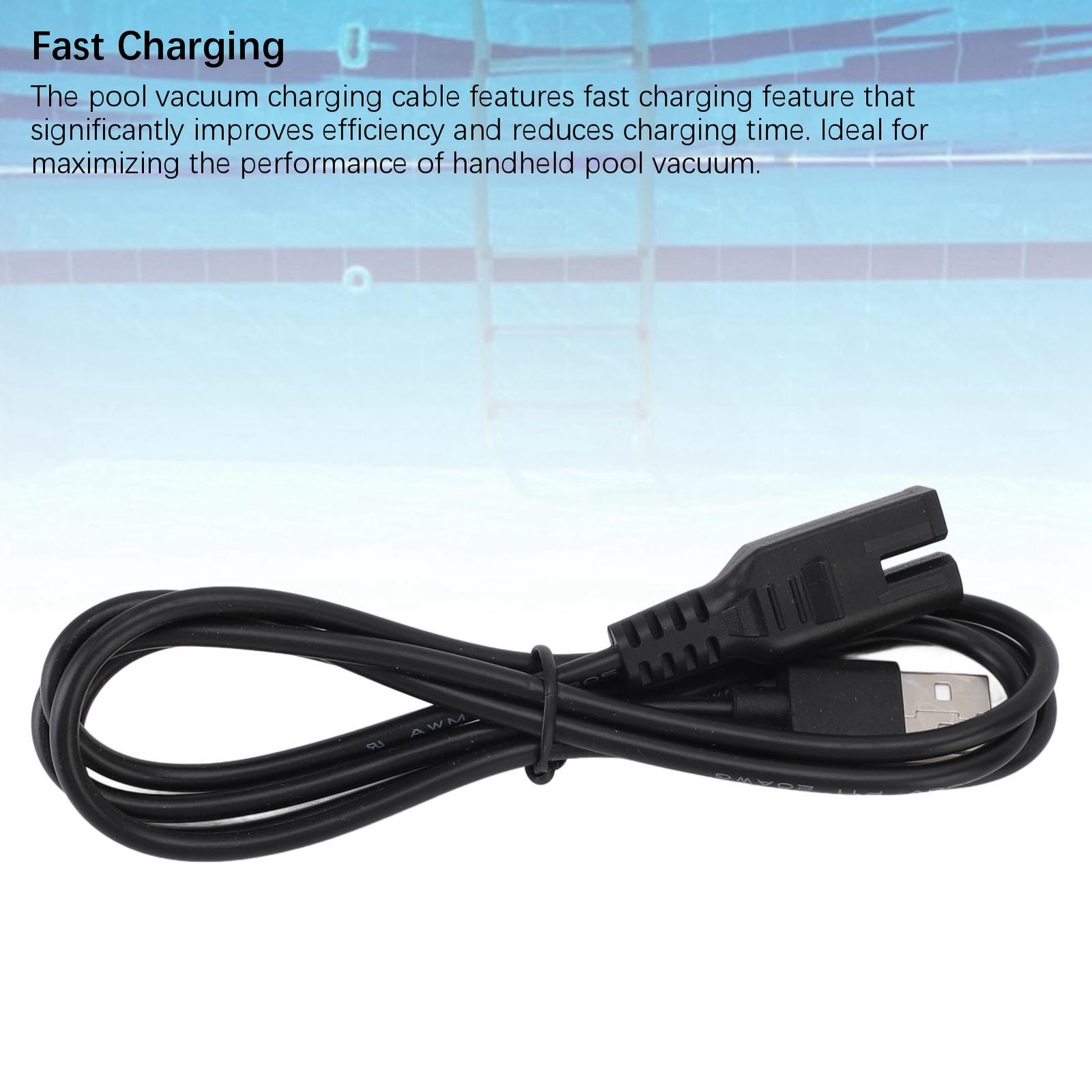 Rechargeable Pool Vacuum Charging Cable For 28620E Fast Charging Easy To Use