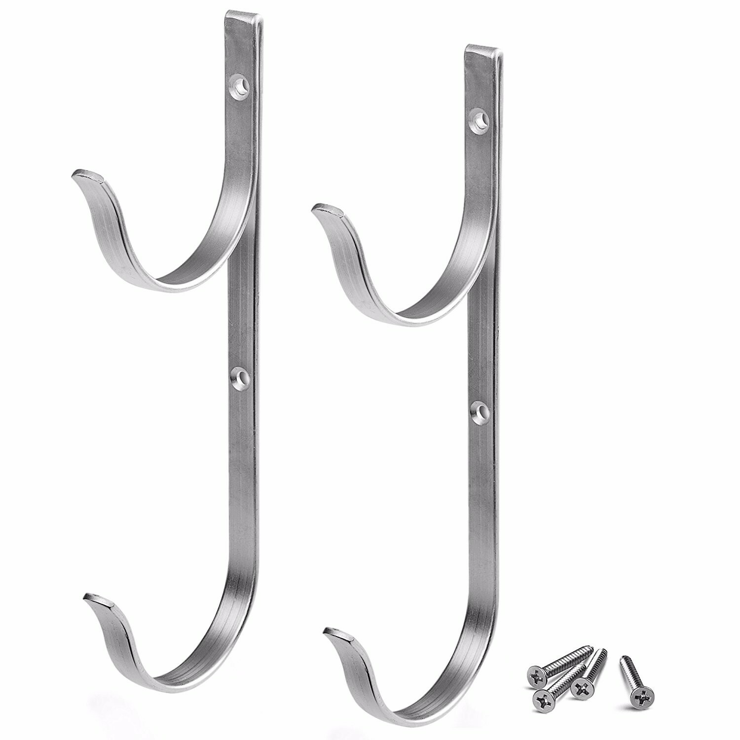Aluminum Pool Hanger Hook for Pool Pole, Hose, Brush, Leaf Rake, Garden Tool