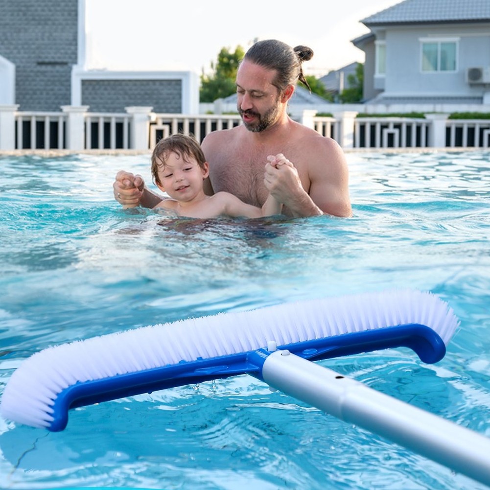 Professional Heavy Duty 18&Prime; Swimming Pool Floor Wall Cleaning Brush Head Tool