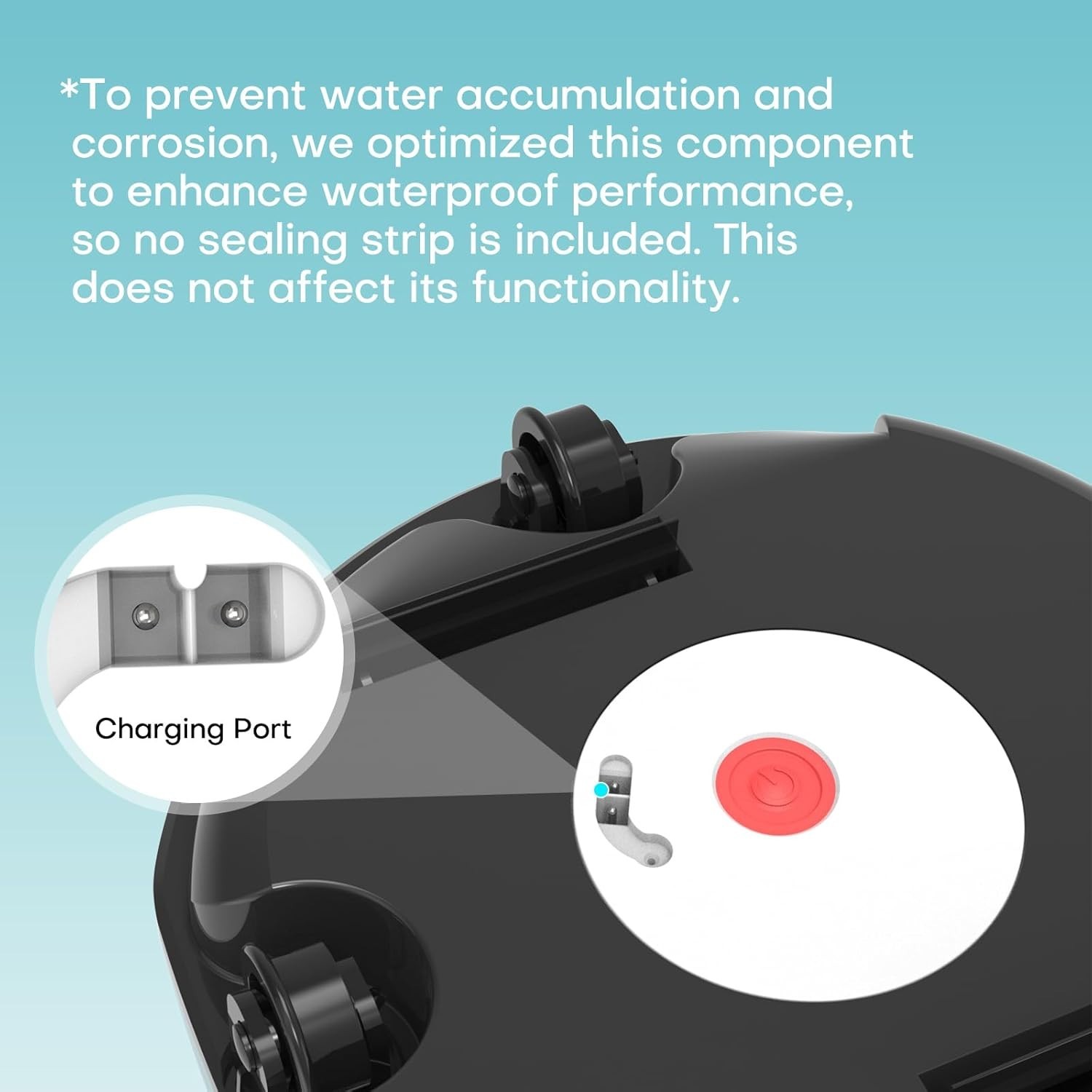 Cordless Robotic Pool Vacuum, Self-Parking Technology, Portable, Clear Blue