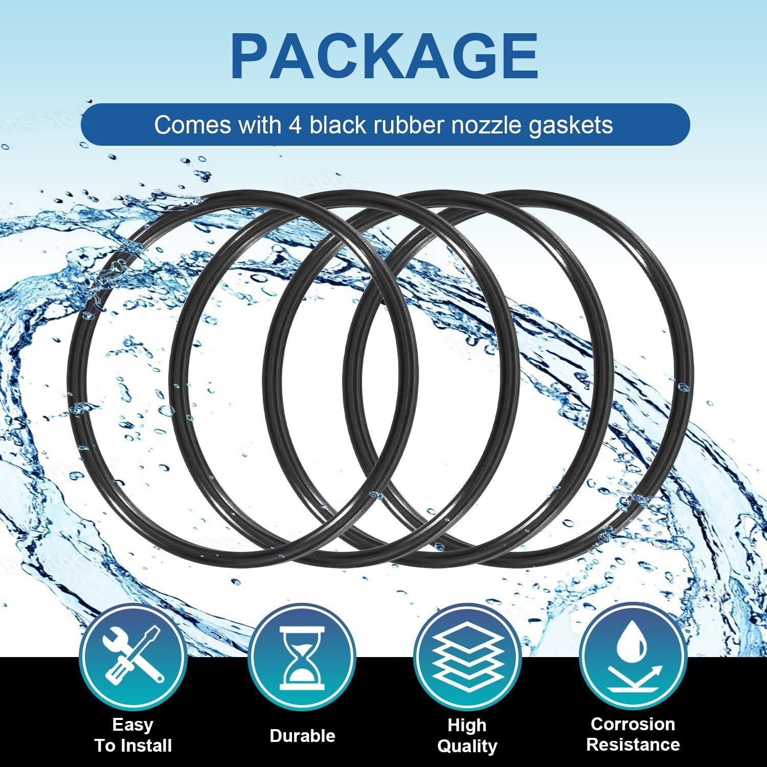 4PCS Nozzle O-Ring Gaskets 005-552-0142-00 For Paramount PCC2000 Cleaning Head