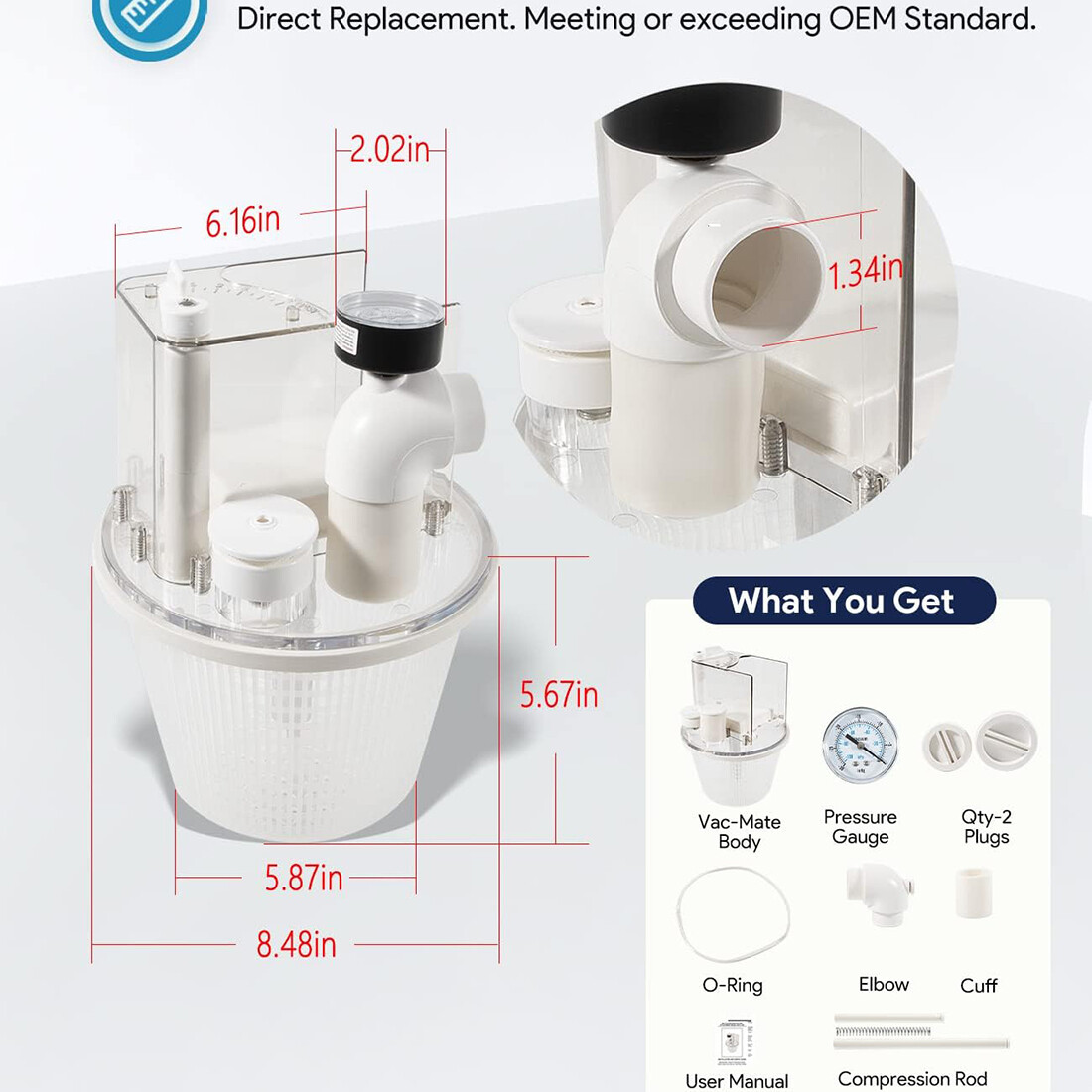 Replace for Pentair R211100 Vac-Mate Pool Cleaner Dispenser Box Skimmer Complete