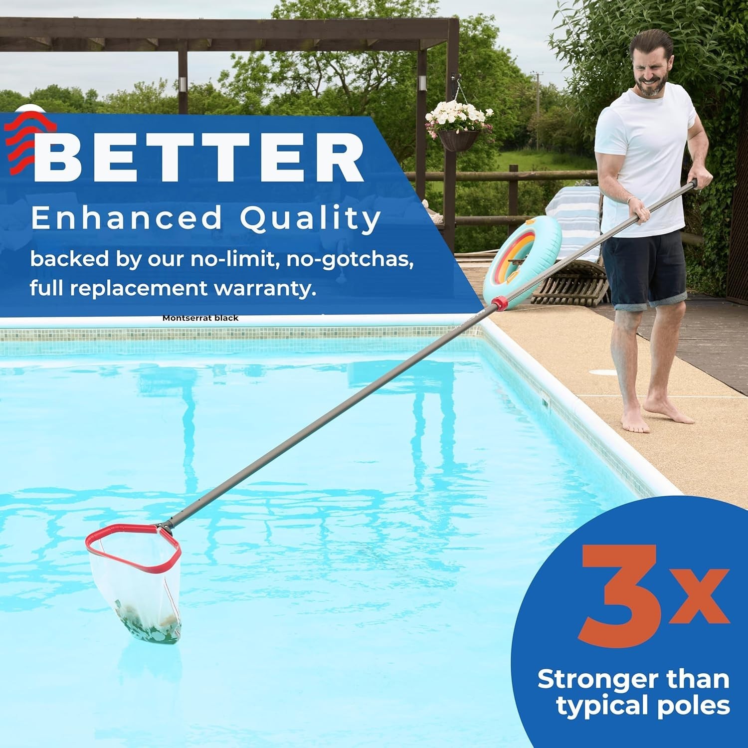 ProTuff 16ft Heavy Duty Telescopic Pool Pole Unconditional Lifetime Replacement