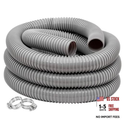Dust Collection Hose 2 in × 5 ft Heavy Duty Flexible PVC 2in-5ft Gray