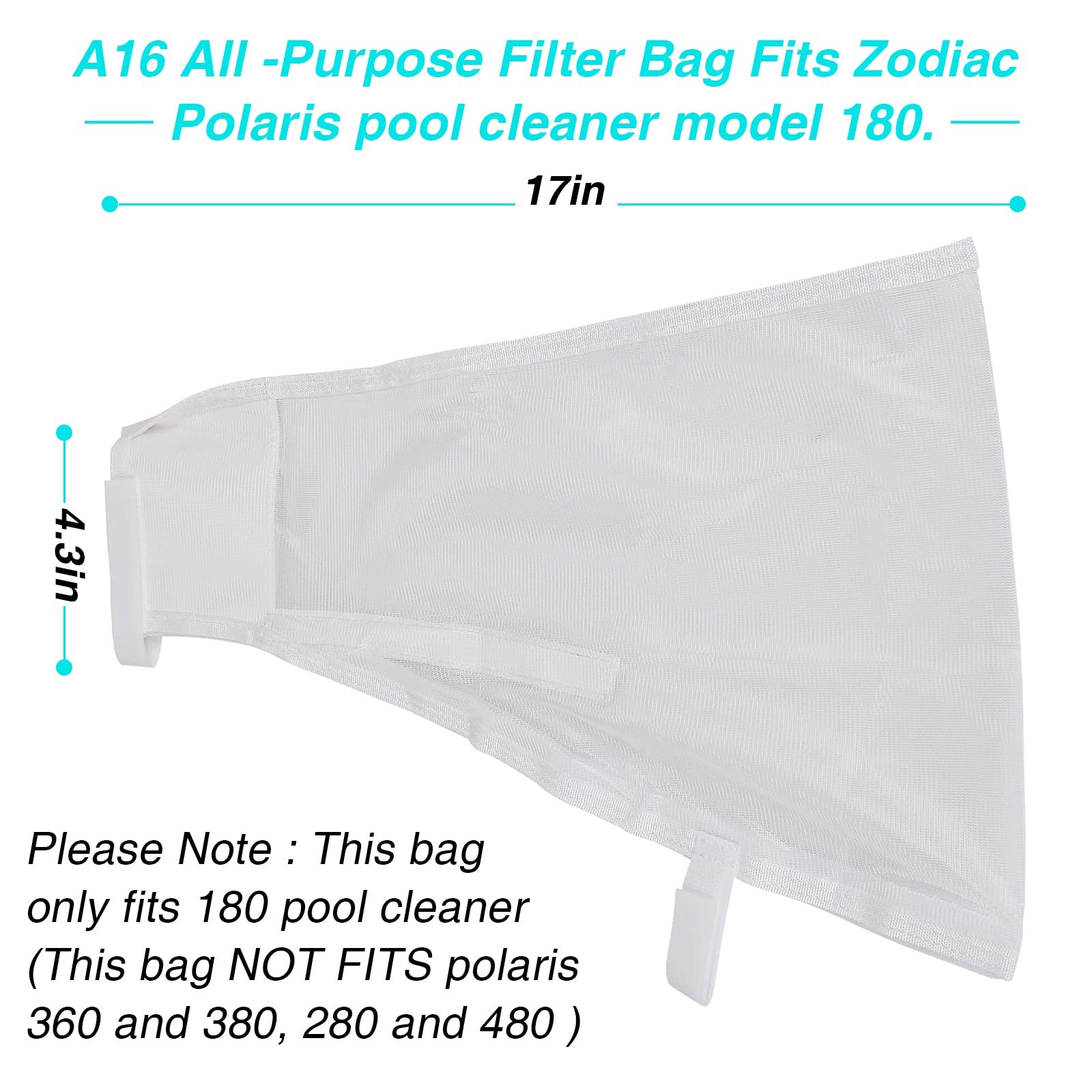 Pokin All Purpose Bag for Polaris 180 Pool Cleaner, A16,…