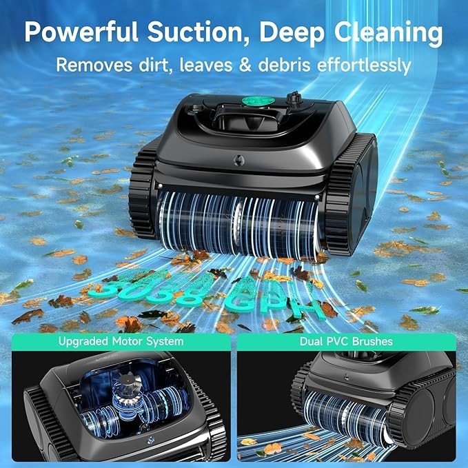 WYBOT C1 Pool Robot Vacuum, Smart APP Support, Auto Wall & Waterline Cleaning