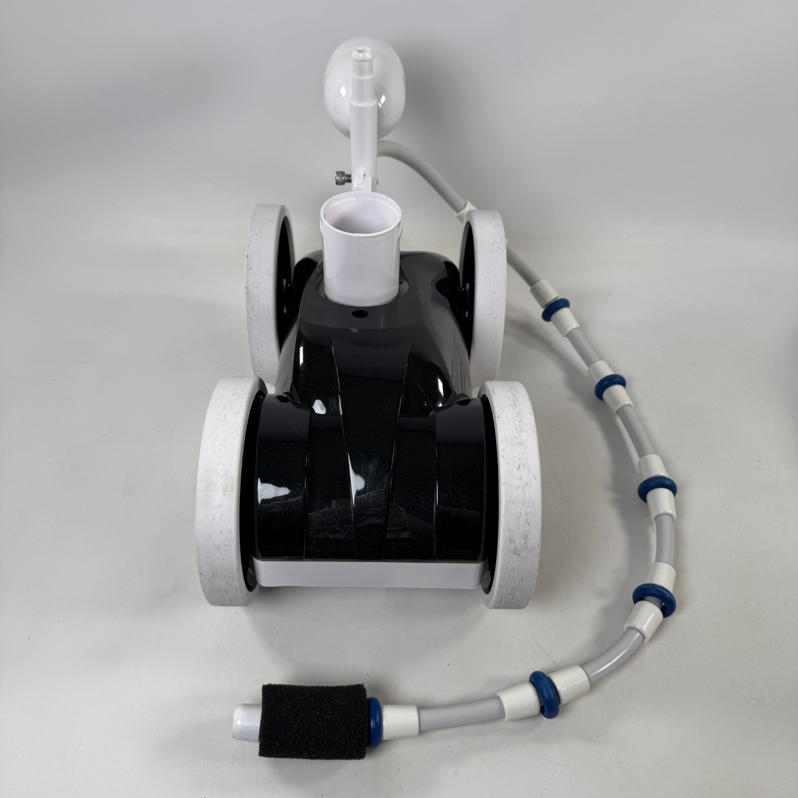 AMPTYHUB~Upgraded Pool Pressure Side Sweeper – 4 Wheel Professional Pool Cleaner