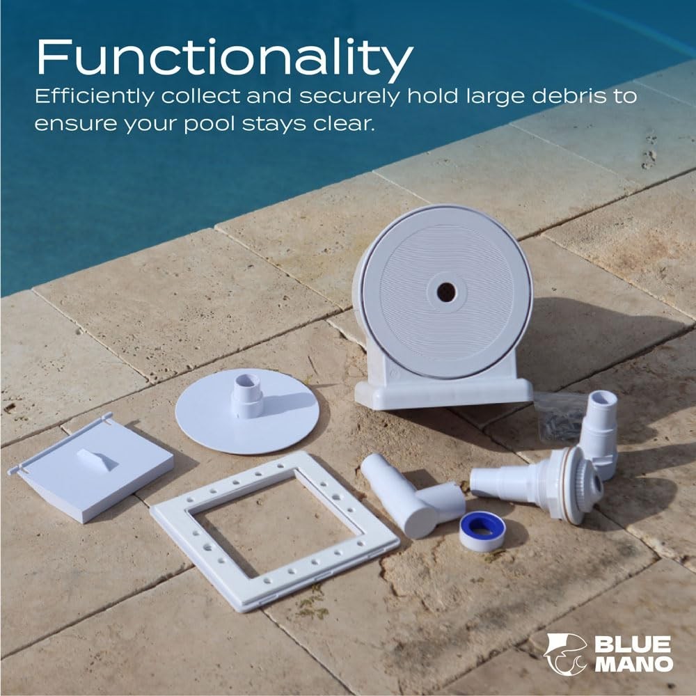 Above Ground Pool Skimmer Complete Kit – Fits Standard Walls, 6&Prime; Opening Width