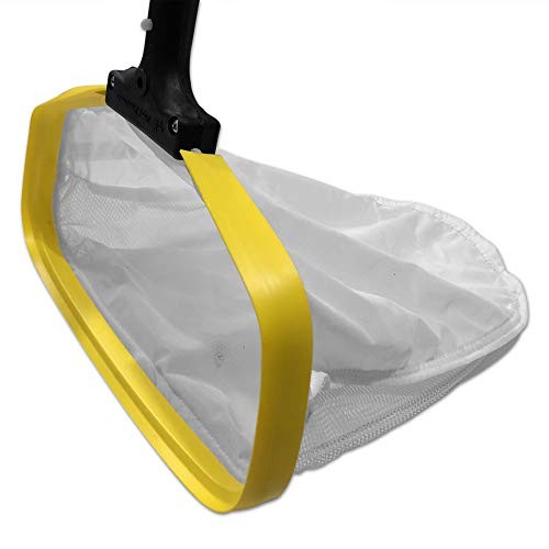 Pool Net – 14&Prime; Round, Yellow, Plastic, Polycarbonate Handle, Compact, Durable