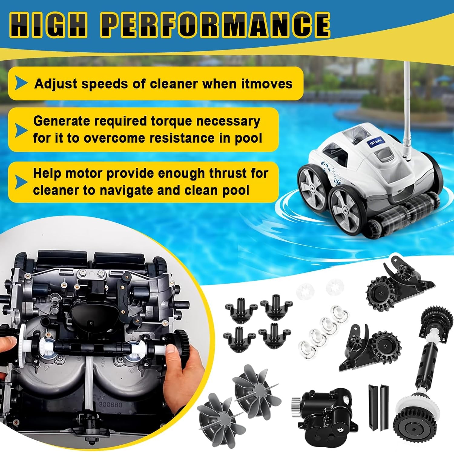 For Polaris Quattro P40 P4000 Pool Cleaner R0995100 Tune Up Kit Rebuild Parts