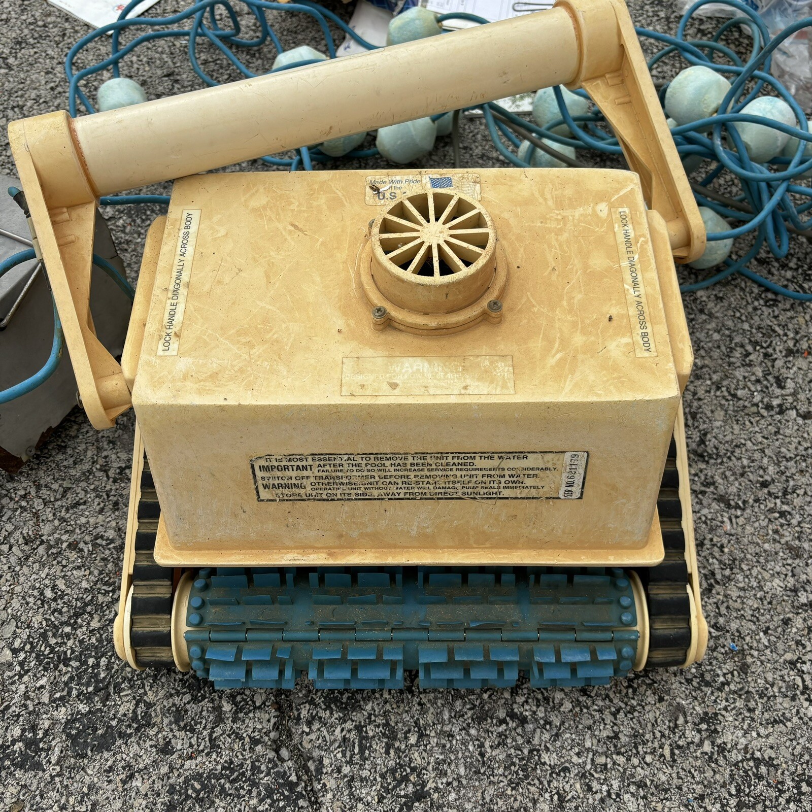 AquaBot Aqua Classic Turbo Pool Cleaner – Working Unit W Power Supply + Hose +