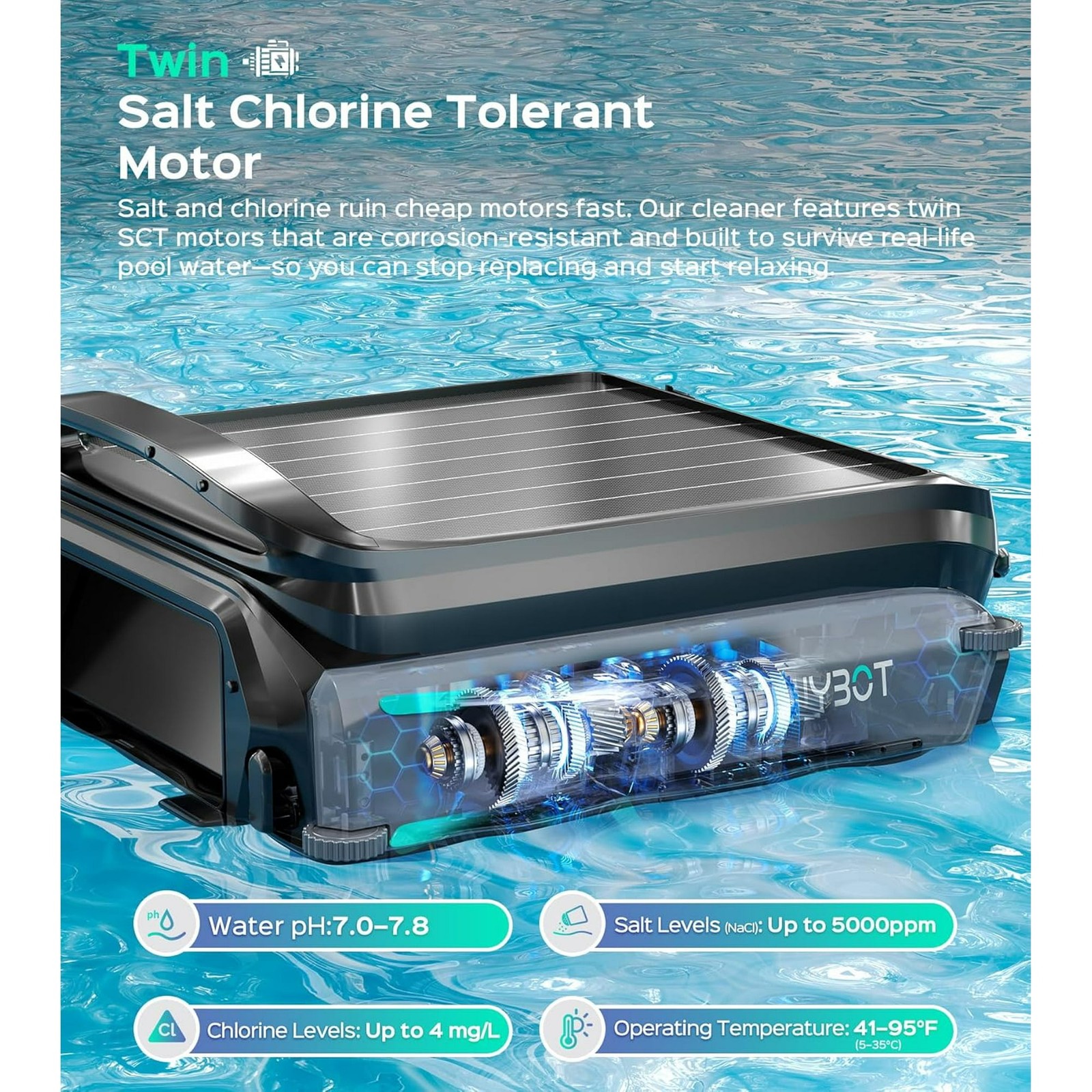 WYBOT C2 Vision AI Robotic Pool Cleaner with F1 SolarPowered Pool Skimmer Bundle