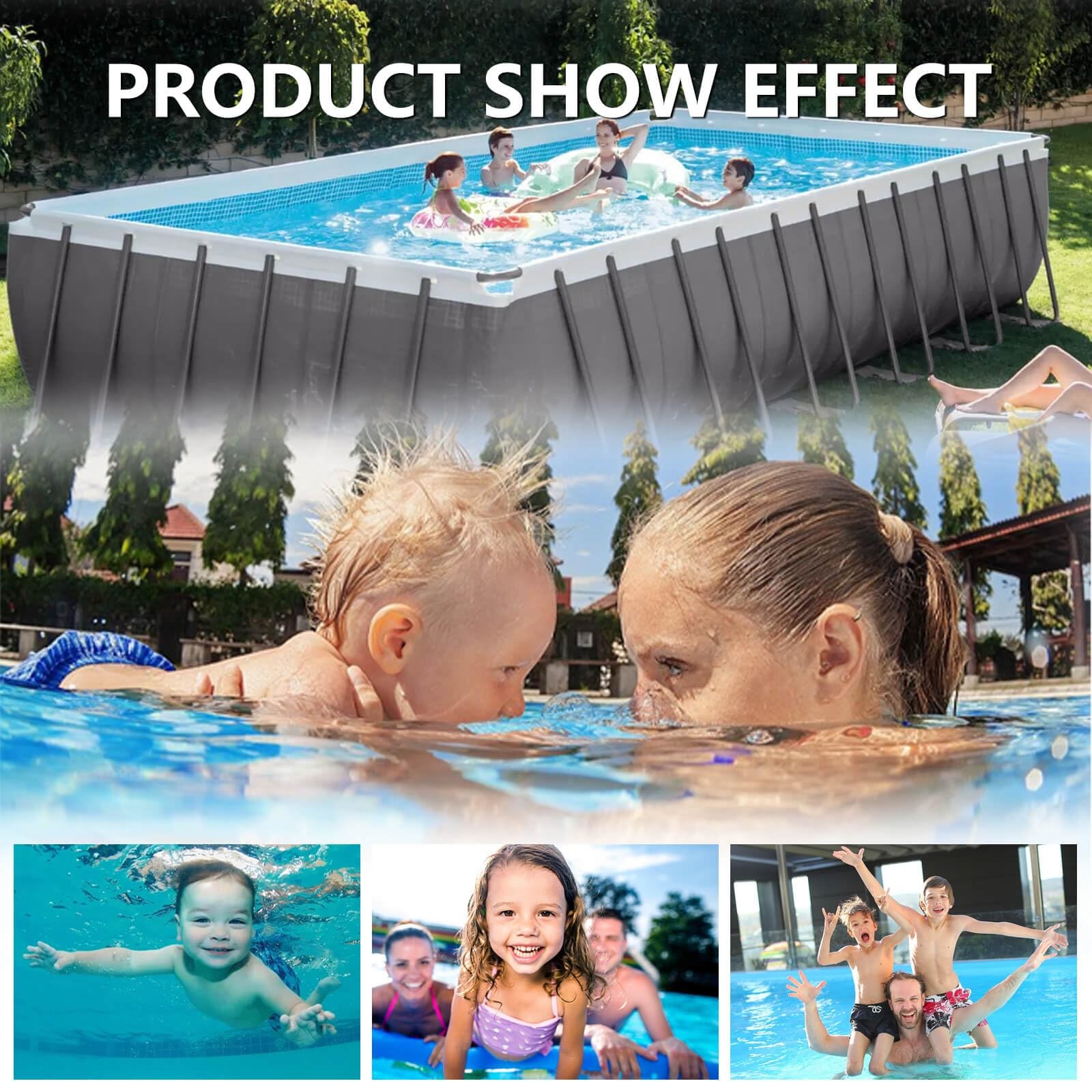 Above Ground Pool Skimmer 6&Prime; ThruWall with Accessory Kit for Standard Pools