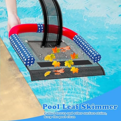 Animal Saving Escape Ramp with Pool Surface Skimmer Catcher, American Flag