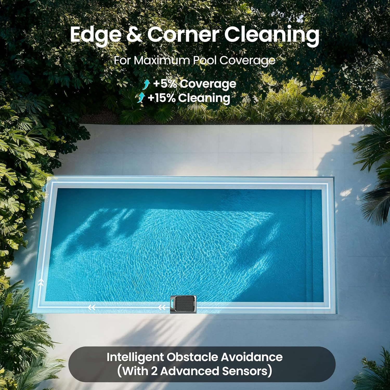 AIPER Ecosurfer S2 Solar Powered Pool Surface Skimmer Robot with APP Support, 24