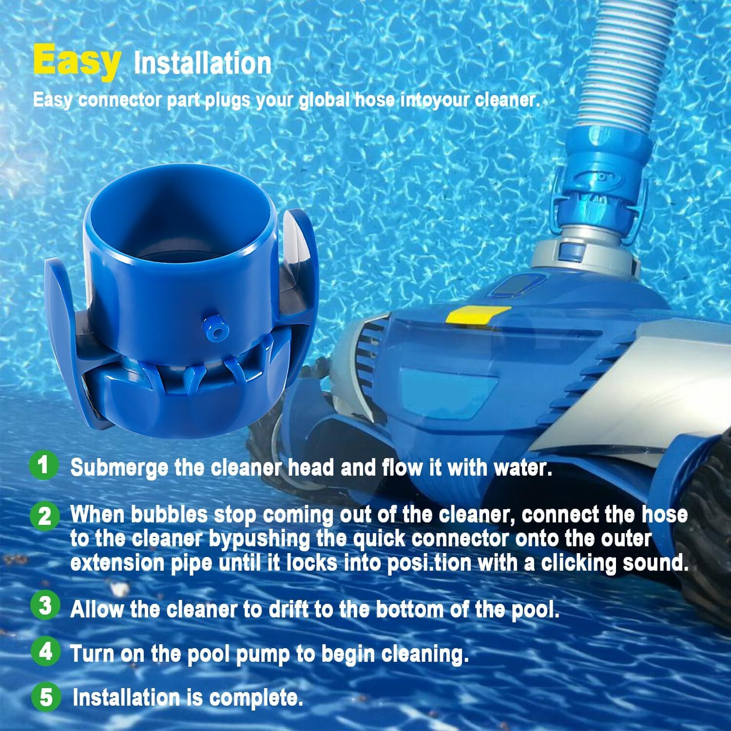 R0526900 Quick Connector for Zodiac Baracuda MX6, MX8 T5 Duo Suction Cleaner