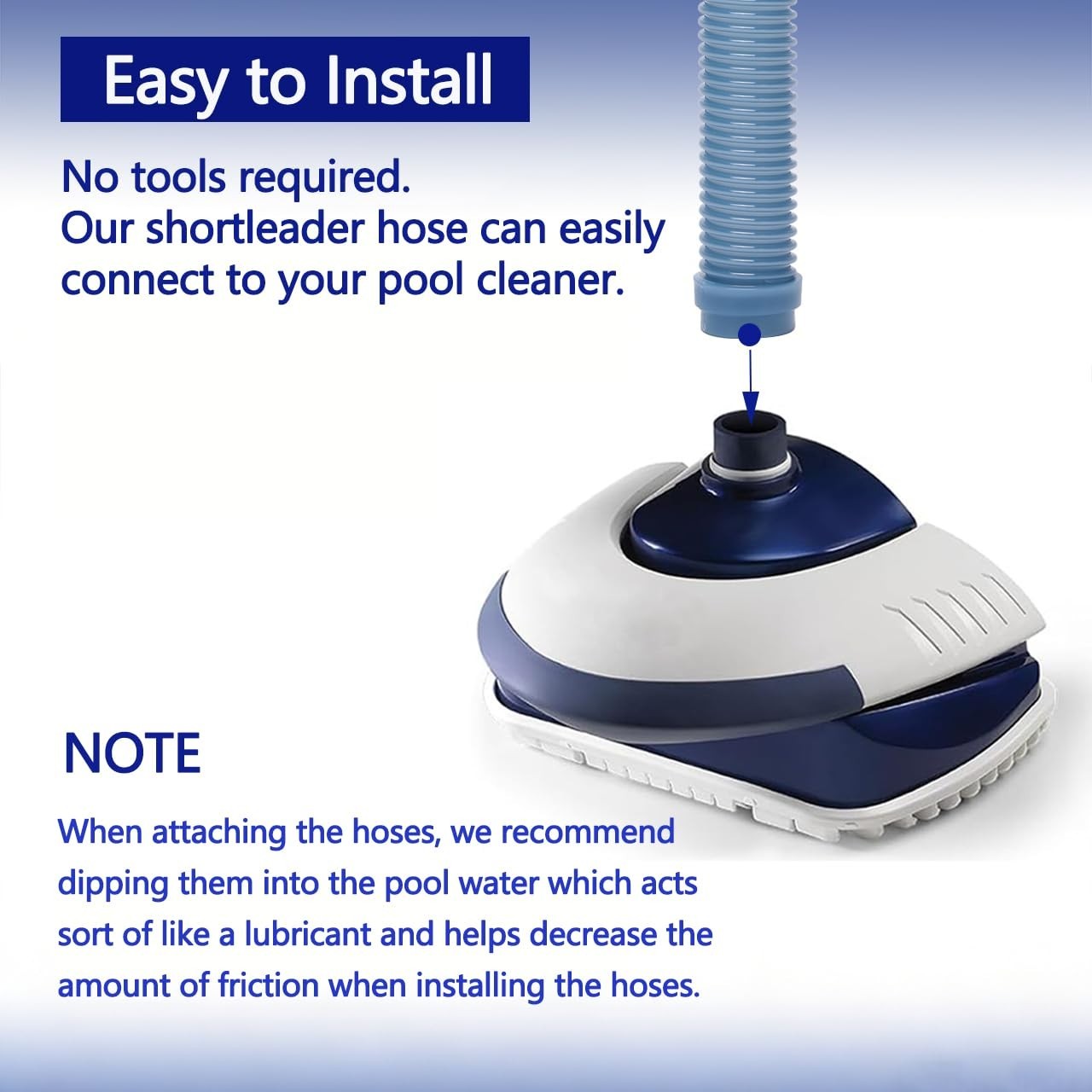 Short Leader Hose Replacement for Pool & Spa Automatic Cleaner – Fits Kreepy Kra
