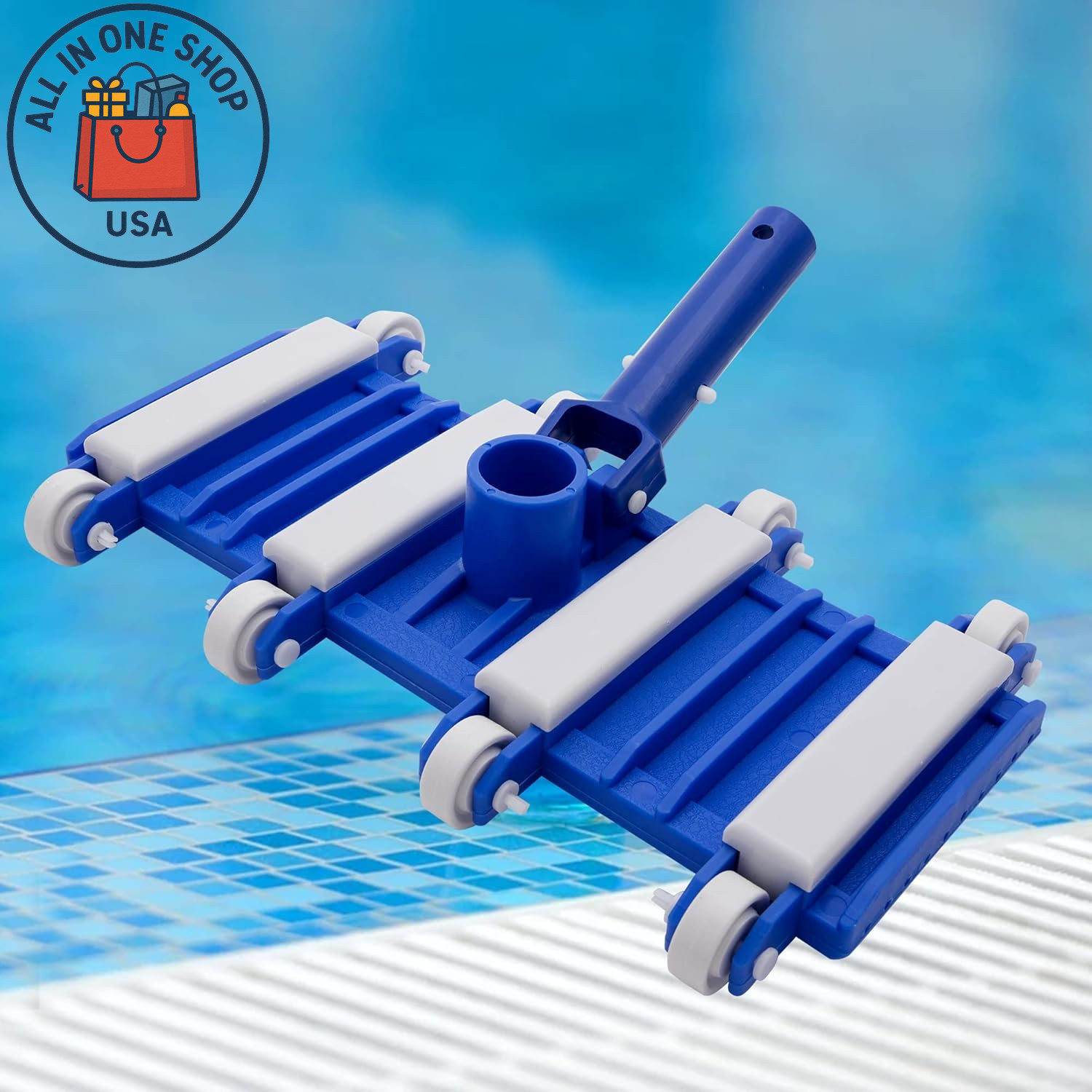 14&Prime; Heavy Duty Pool Vacuum Head with Wheels for Above & Inground Pools